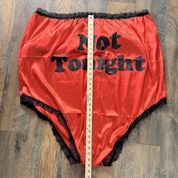 not tonight Joke Gag Gift granny Undies Big Undies Funny Pranks red - Picture 7 of 7